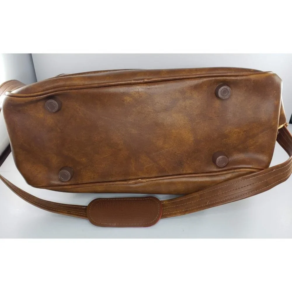 Vintage Peter's Bag Corp Brown Travel Shoulder Bag Carry On AS IS